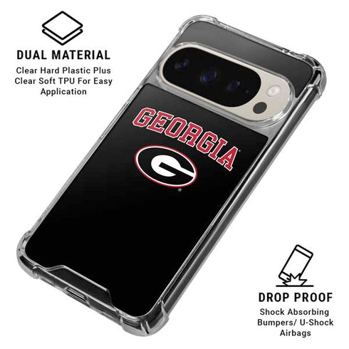 University of Georgia Collegiate Text Pixel 9/9 Pro Clear Case